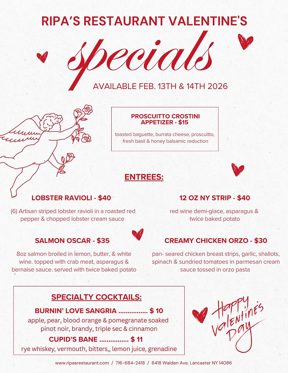 2026 Valentine's Day Speicals