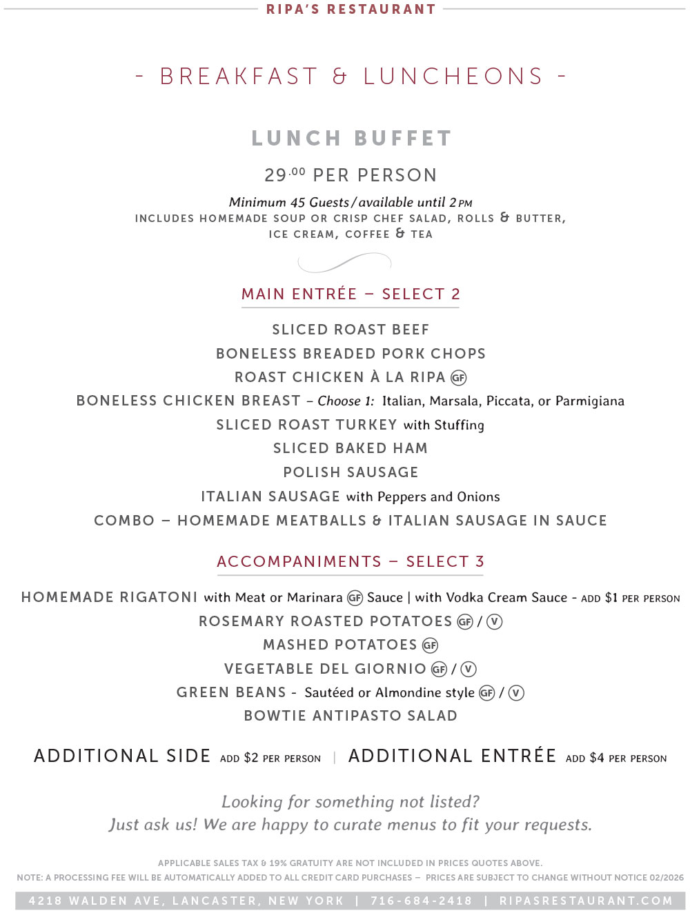 Breakfast & Luncheon Menu 4